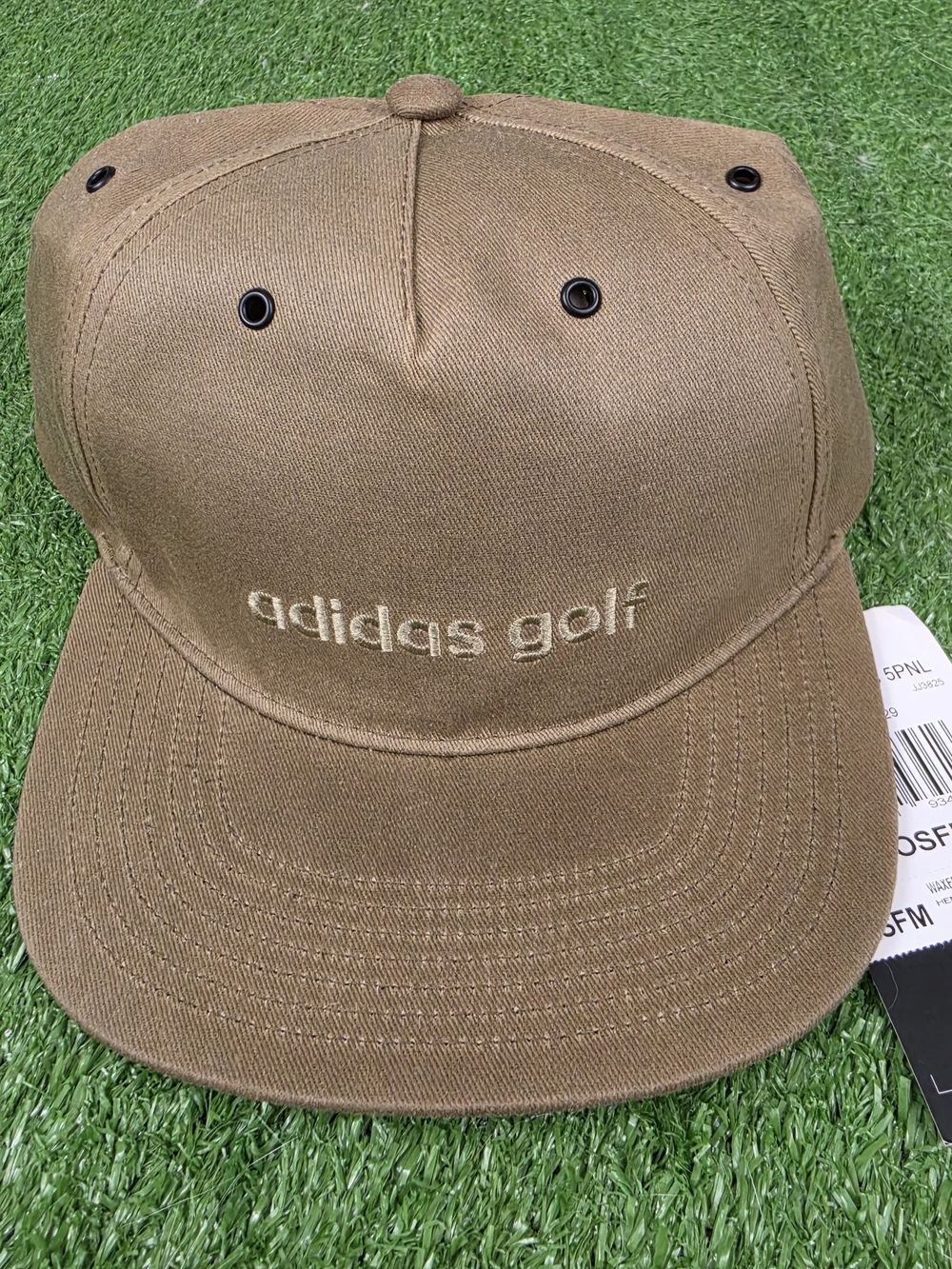 Adidas Golf Waxed Canvas Hemp 5 Panel Hat Brown Adjustable OSFM Unisex